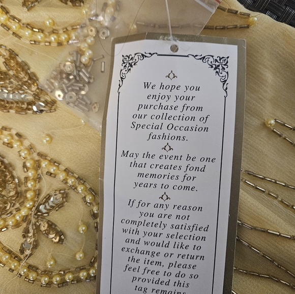 Vintage Mark & John By Gopal Silk Beaded Cocktail Dress NWT - Picture 6 of 6